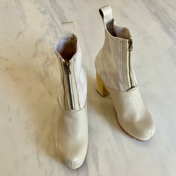 Rachel Comey Pipe Clog Kidskin/Suede Boots in Bone 9.5 EU 40 - Picture 2 of 5